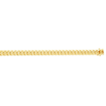 14K Yellow Gold 26 7.1mm Classic Miami Cuban  Chain with Box Lock